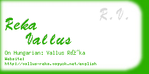 reka vallus business card